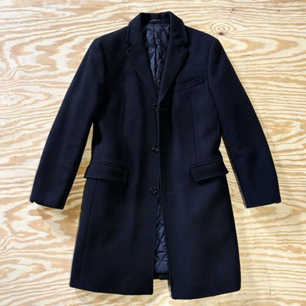 J. Crew Navy Blue Everyday Topcoat with Primaloft - Mens - 38R